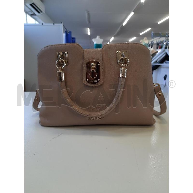 BORSA DONNA LIU-JO  ROSA CIPRIA CHIUSURA DORATA  | Mercatino dell'Usato Roma rebibbia 1