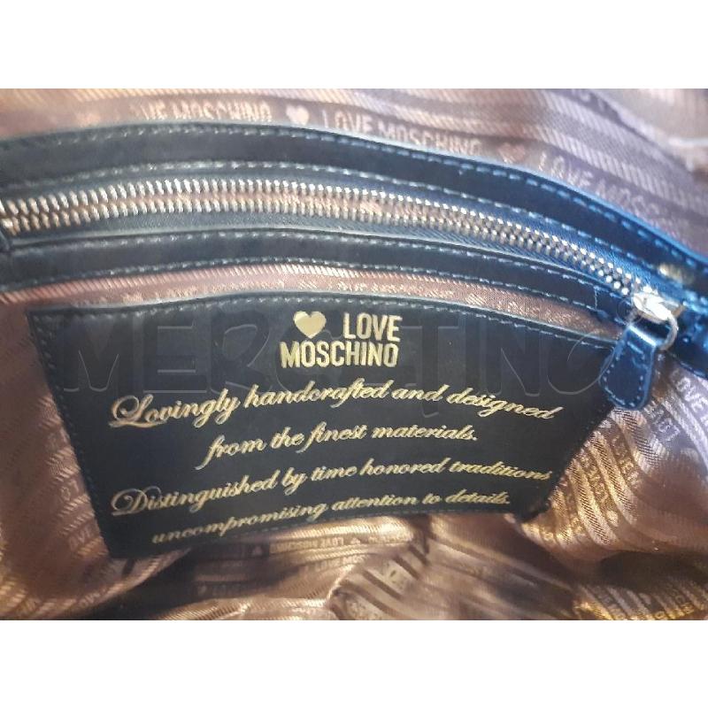 BORSA DONNA LOVE MOSCHINO NERA DETT CROMO  | Mercatino dell'Usato Roma rebibbia 4