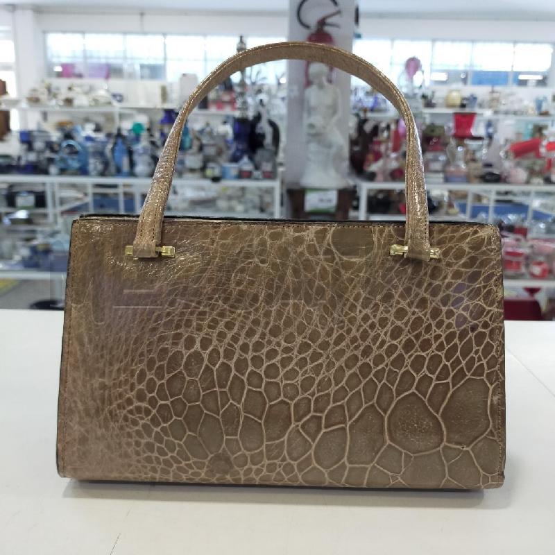 BORSA DONNA M. DEL GIUDICE MARRONE C VERA PELLE STAMPA COCC 2M  | Mercatino dell'Usato Roma rebibbia 2
