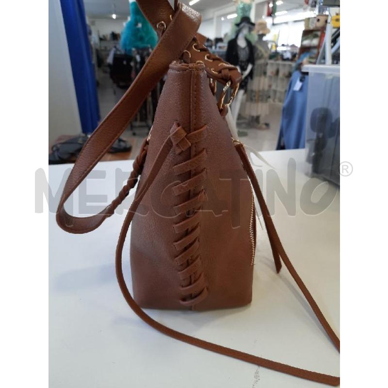 BORSA DONNA MARIELLA BURANI MARRONE FRANGE CARTELLINATA  | Mercatino dell'Usato Roma rebibbia 3
