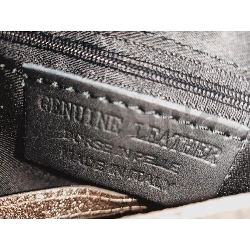 BORSA DONNA MARRONE METALLIZATA IN PELLE | Mercatino dell'Usato Roma rebibbia 2
