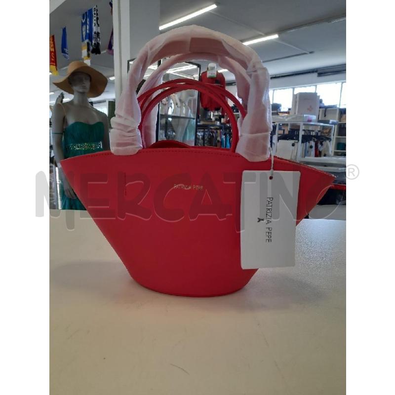BORSA DONNA PATRIZIA PEPE ROSA BARBY CARTELLINATA | Mercatino dell'Usato Roma rebibbia 1