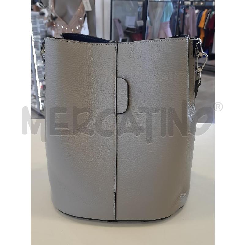 BORSA DONNA PELLE SECCHIELLO ARGENTATO | Mercatino dell'Usato Roma rebibbia 1