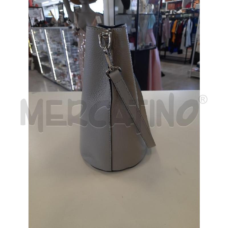 BORSA DONNA PELLE SECCHIELLO ARGENTATO | Mercatino dell'Usato Roma rebibbia 2