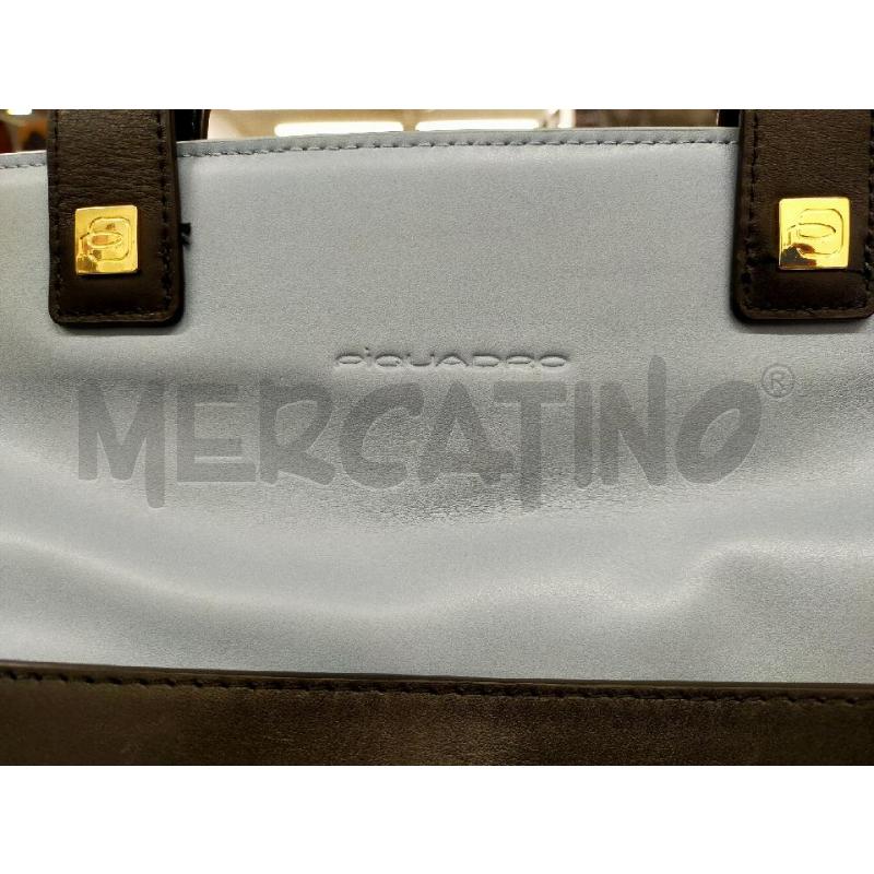 BORSA DONNA PIQUADRO CELESTE/NERO+PORTAPC G | Mercatino dell'Usato Roma rebibbia 4