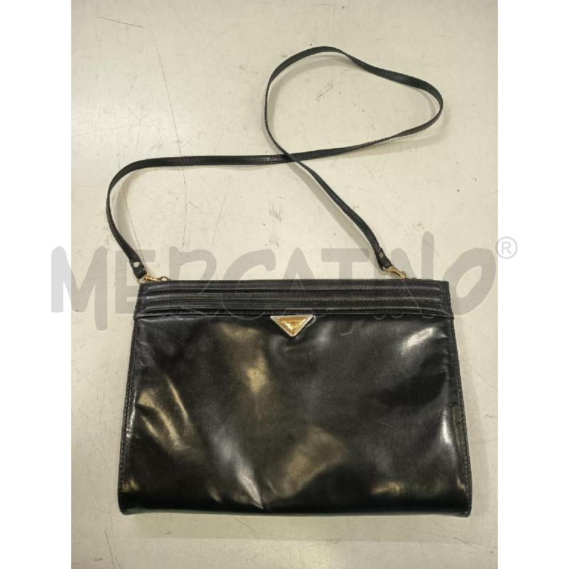 BORSA DONNA RENE' PELLETTERIA VINT NERA LUCIDA+SPECCHIETTO | Mercatino dell'Usato Roma rebibbia 1