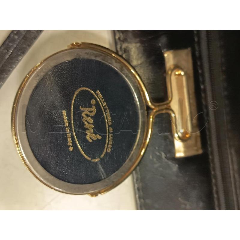 BORSA DONNA RENE' PELLETTERIA VINT NERA LUCIDA+SPECCHIETTO | Mercatino dell'Usato Roma rebibbia 4