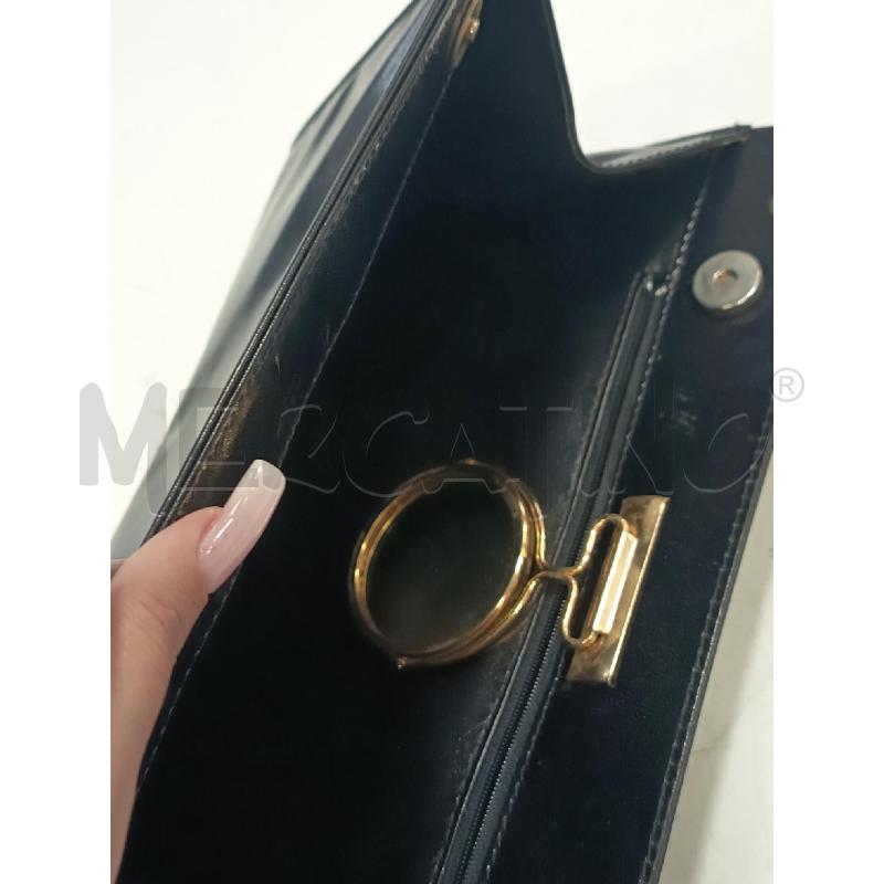BORSA DONNA RENE' PELLETTERIA VINT NERA LUCIDA+SPECCHIETTO | Mercatino dell'Usato Roma rebibbia 5
