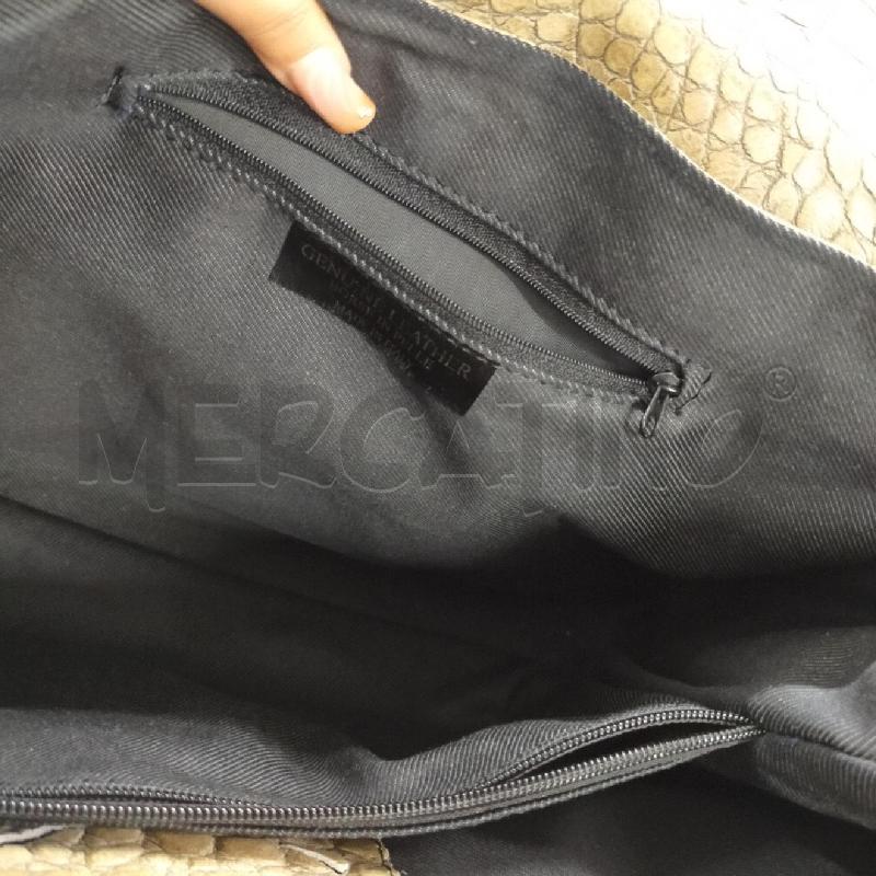 BORSA DONNA RIGIDA VERA PELLE EFFETTO COCC BEIGE | Mercatino dell'Usato Roma rebibbia 3