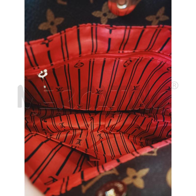 BORSA DONNA ROPRODUZIONE LV MANICO ROSA ROSSO  | Mercatino dell'Usato Roma rebibbia 2