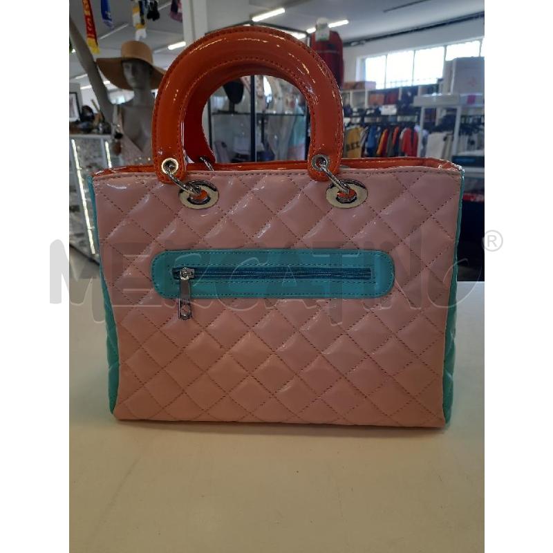 BORSA DONNA ROSA CELESTE ARANCIONE | Mercatino dell'Usato Roma rebibbia 2