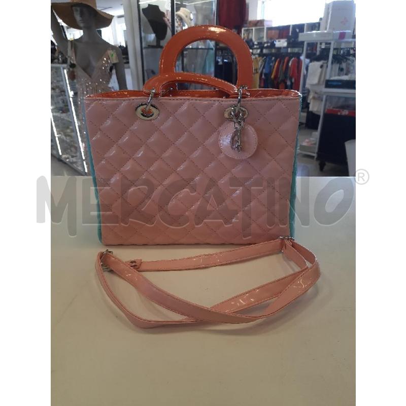 BORSA DONNA ROSA CELESTE ARANCIONE | Mercatino dell'Usato Roma rebibbia 4