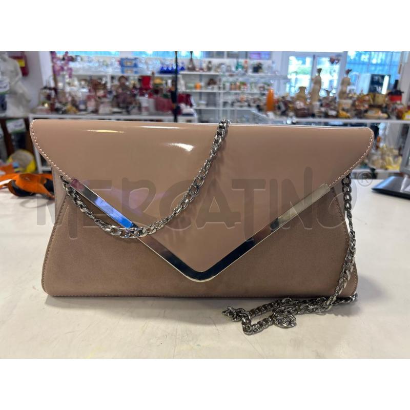 BORSA DONNA THE BAG CATENELLA ROSA BEIGE  | Mercatino dell'Usato Roma rebibbia 1