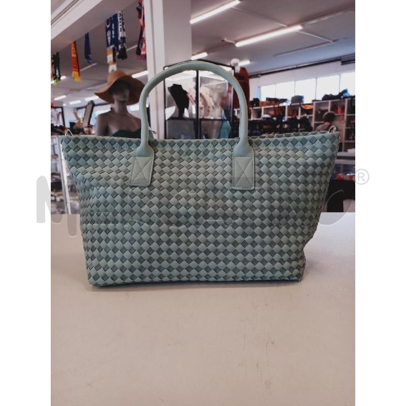 BORSA DONNA TOMMASINI TIPO RATTAN VERDE PASTELLO GR | Mercatino dell'Usato Roma rebibbia 1