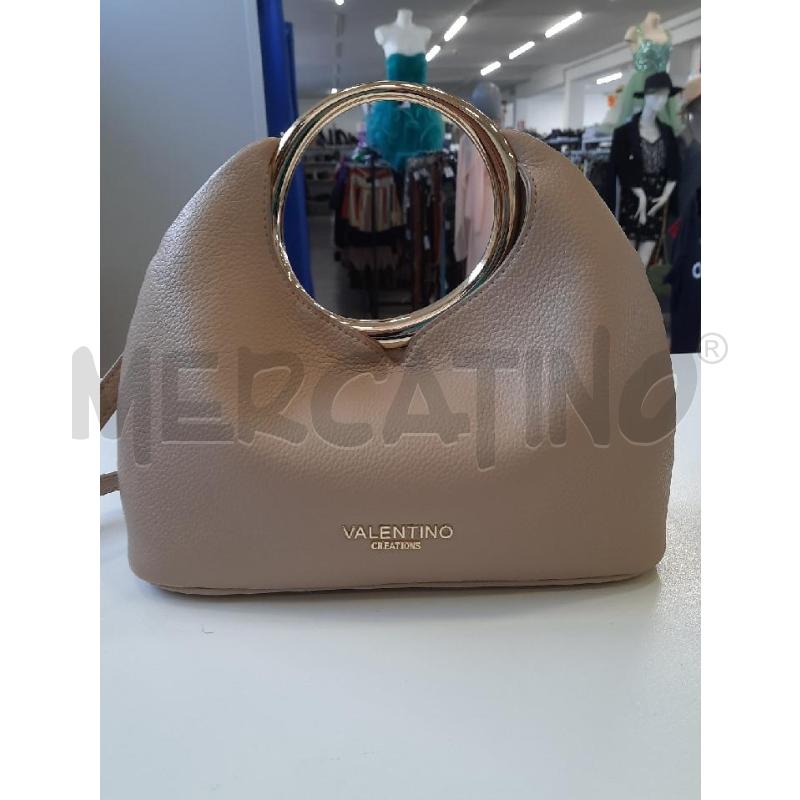 BORSA DONNA VALENTINO CREATIONS BEIGE MANICO DORATO | Mercatino dell'Usato Roma rebibbia 1