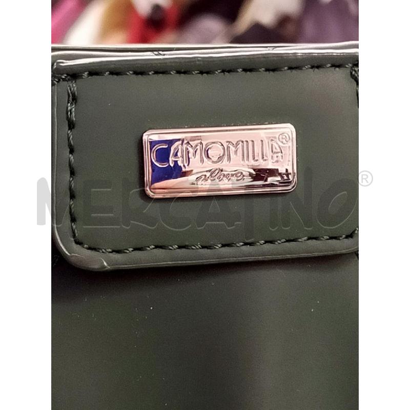 BORSA DONNA VERDE MANICI CROMO CAMOMILLA  | Mercatino dell'Usato Roma rebibbia 2