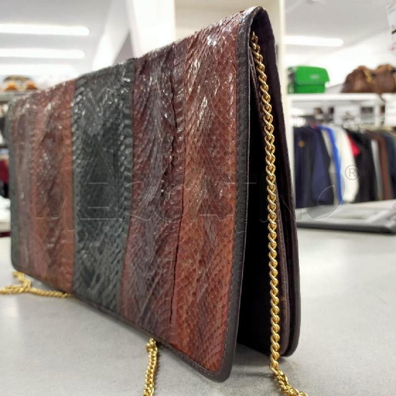 BORSA DONNA VINTAGE FEDRA VERA PELLE CATENINA DORATA | Mercatino dell'Usato Roma rebibbia 4