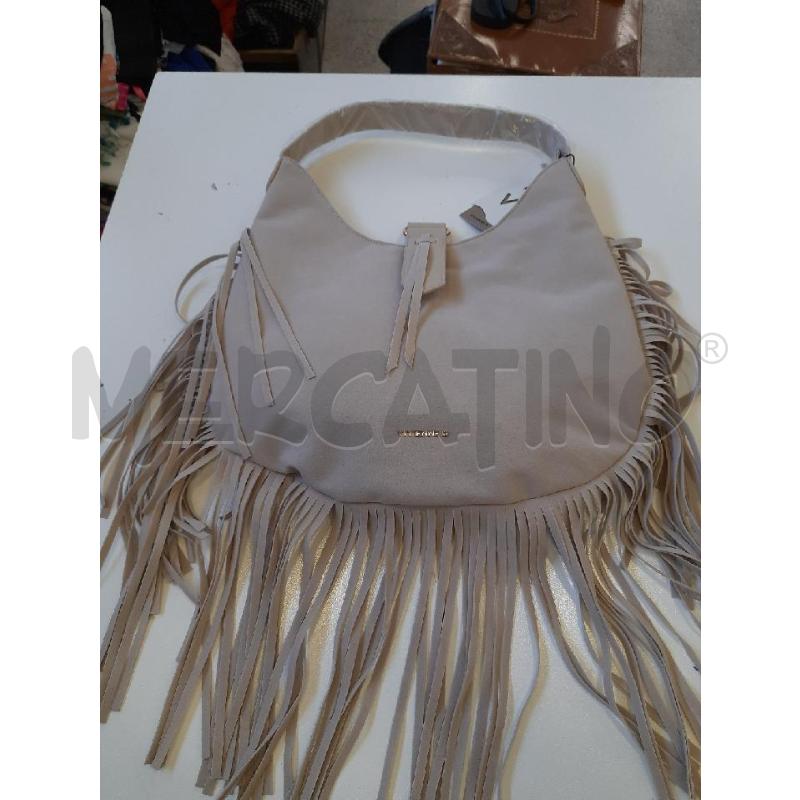 BORSA DONNA VIVIENNE D. SCAMOSCIATA BEIGE FRANGE | Mercatino dell'Usato Roma rebibbia 1