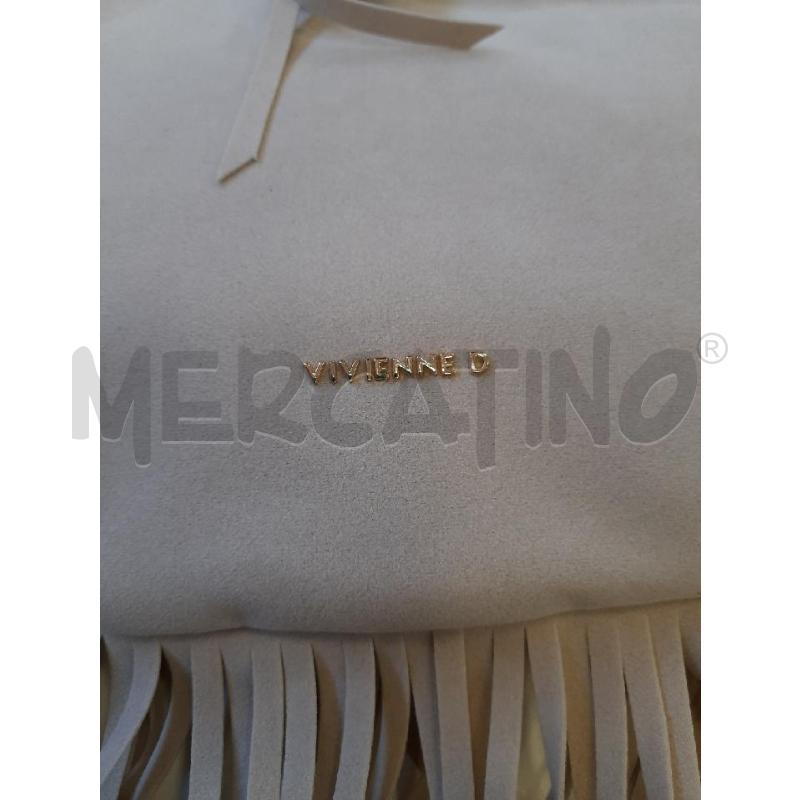 BORSA DONNA VIVIENNE D. SCAMOSCIATA BEIGE FRANGE | Mercatino dell'Usato Roma rebibbia 4