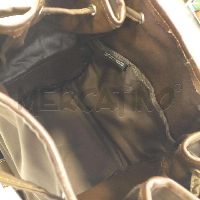 BORSA TRACOLLA RONCATO MORBIDA TESSUTO/PELLE MARRONE S | Mercatino dell'Usato Roma rebibbia 4