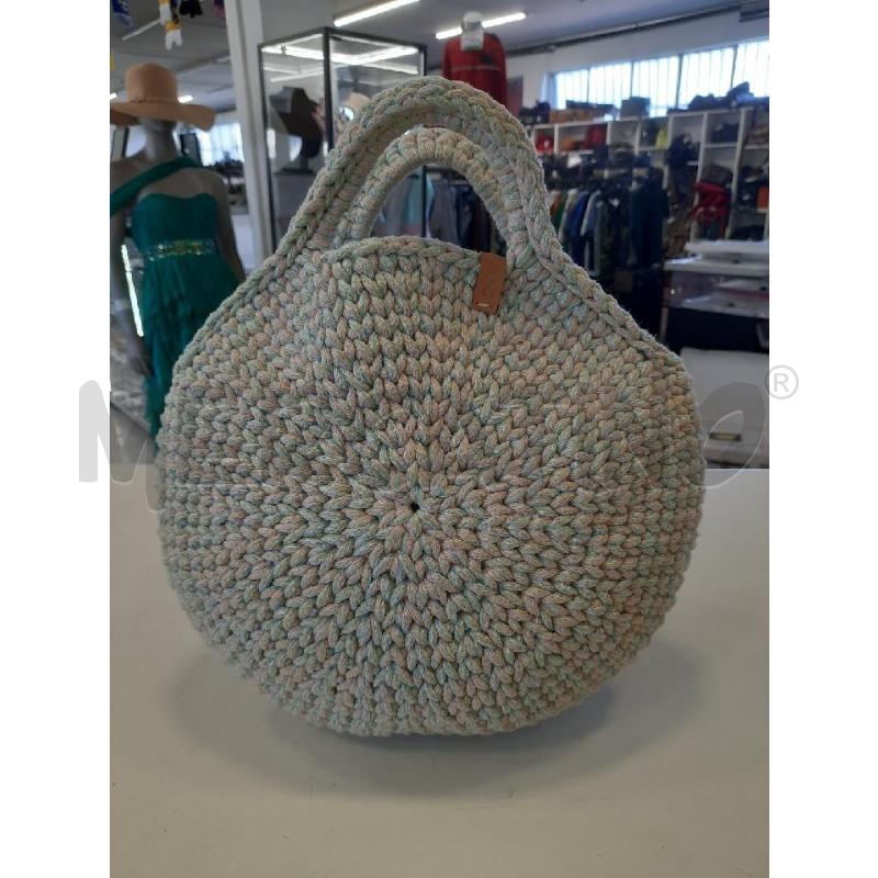 BORSA UNCINETTO  MANO H.ANDI ROSA/VERDE | Mercatino dell'Usato Roma rebibbia 1