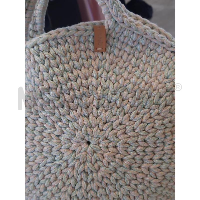 BORSA UNCINETTO  MANO H.ANDI ROSA/VERDE | Mercatino dell'Usato Roma rebibbia 2
