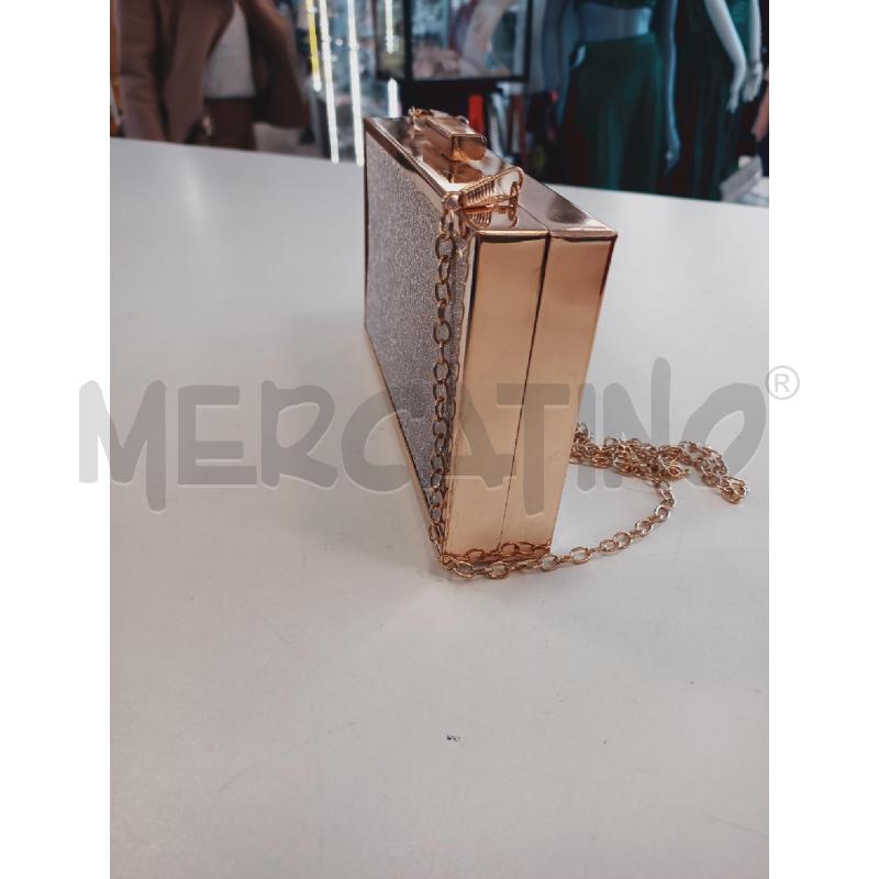 BORSETTA DONNA DORATA GLITTER DORATI/DETT SQUAMA | Mercatino dell'Usato Roma rebibbia 3