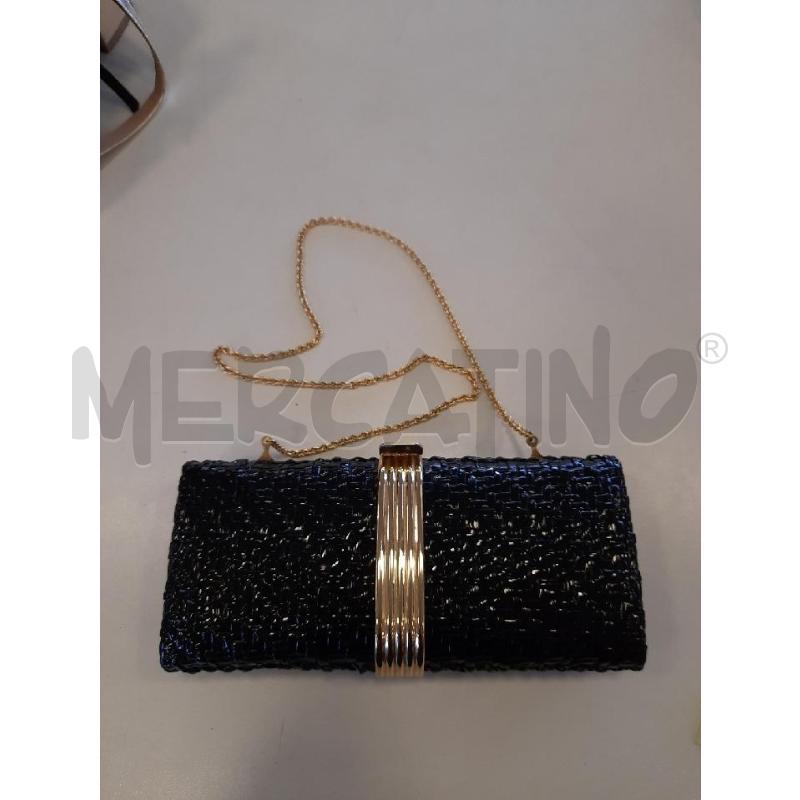 BORSETTA DONNA RODÒ RATTAN NERA CHIUSURA DORATA | Mercatino dell'Usato Roma rebibbia 1