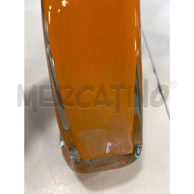 BOTTIGLIA VETRO MURANO ARTIGIANALE ARANCIONE | Mercatino dell'Usato Roma rebibbia 3