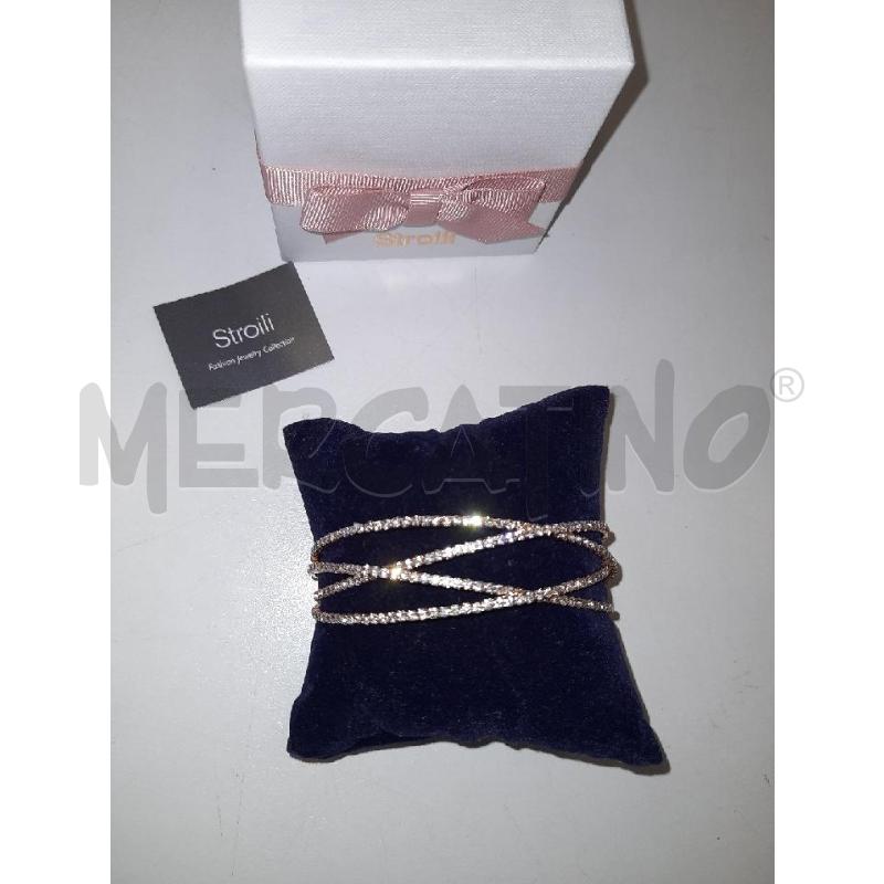 BRACCIALETTO RIGIDO STROILI ROSA BRILLANTINATO  | Mercatino dell'Usato Roma rebibbia 1