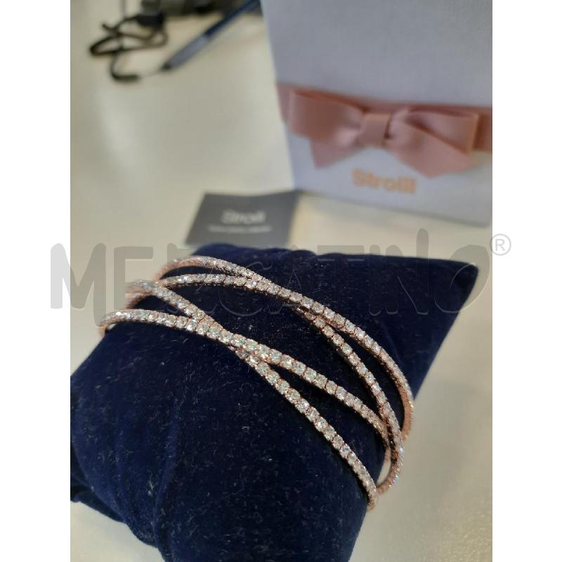 BRACCIALETTO RIGIDO STROILI ROSA BRILLANTINATO  | Mercatino dell'Usato Roma rebibbia 2
