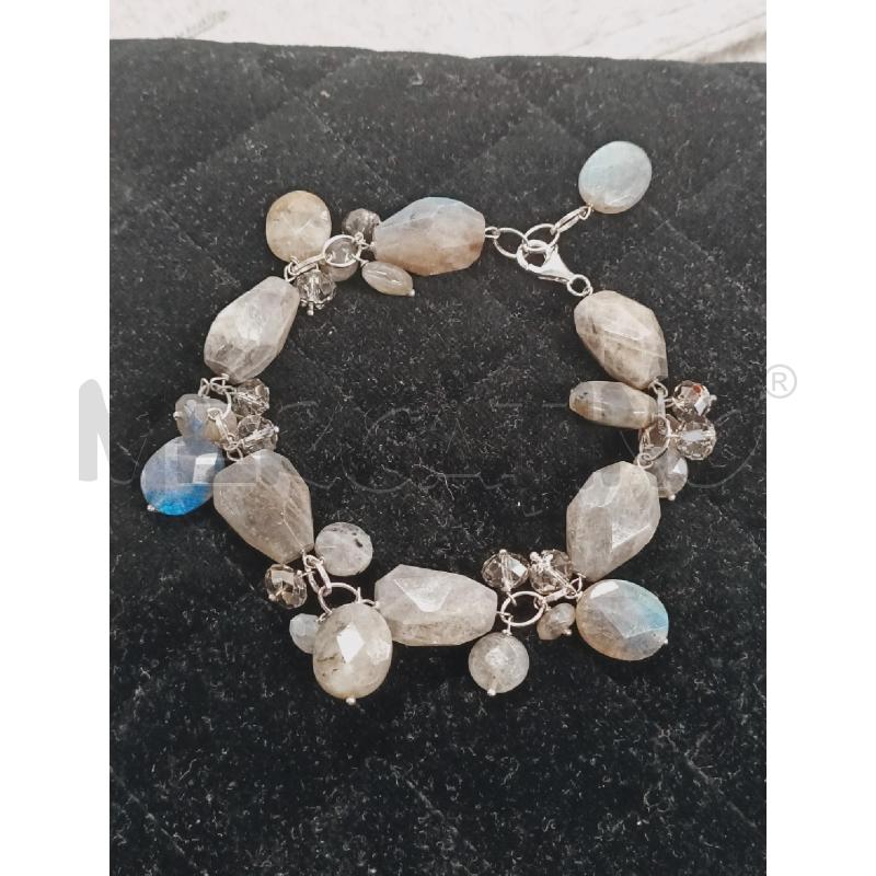 BRACCIALE ARG PENDENTI LABRADORITE  | Mercatino dell'Usato Roma rebibbia 1