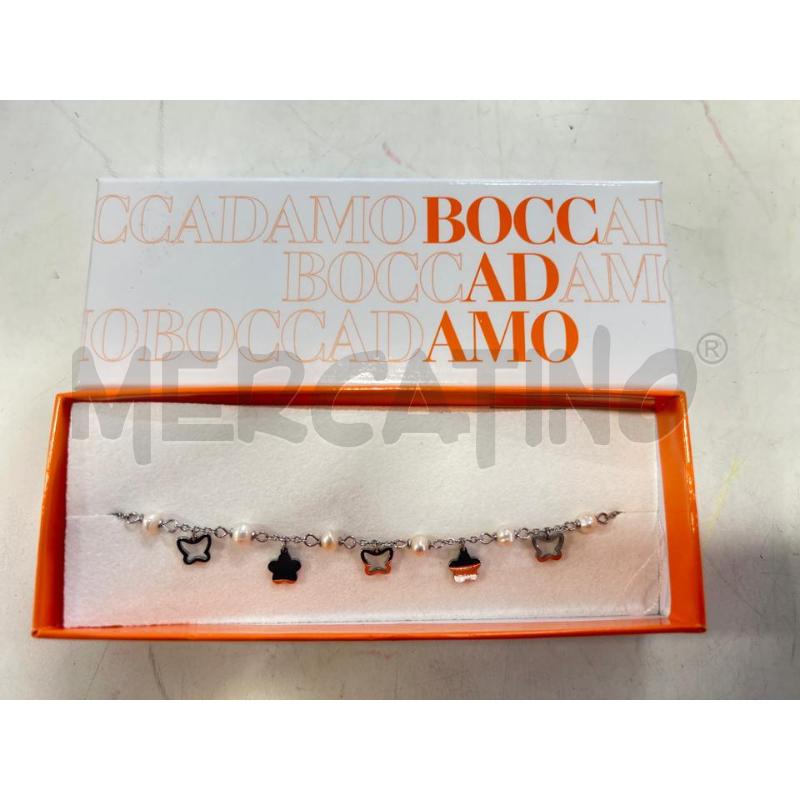 BRACCIALE BOCCADAMO CROMO PERLINE FARFALLE  | Mercatino dell'Usato Roma rebibbia 1