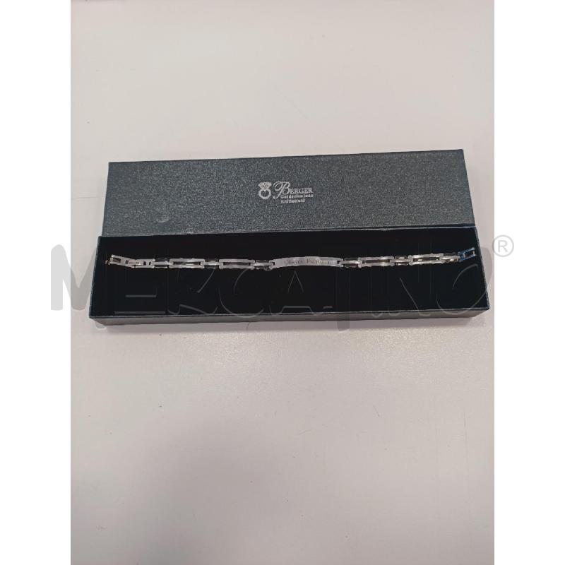 BRACCIALE CESARE PACIOTTI CROMO INSERTI NERI | Mercatino dell'Usato Roma rebibbia 1