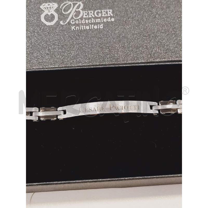 BRACCIALE CESARE PACIOTTI CROMO INSERTI NERI | Mercatino dell'Usato Roma rebibbia 2