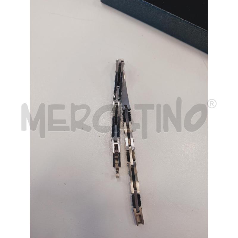 BRACCIALE CESARE PACIOTTI CROMO INSERTI NERI | Mercatino dell'Usato Roma rebibbia 3