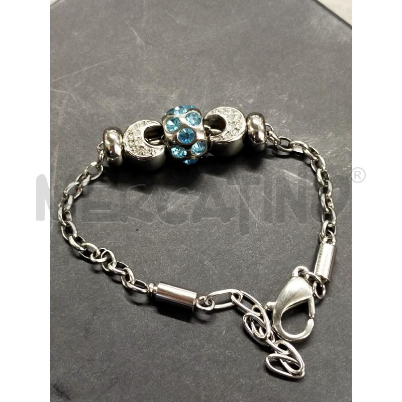 BRACCIALE CIONDOLI MEZZA LUNA STRASS CE MORELLATO | Mercatino dell'Usato Roma rebibbia 1