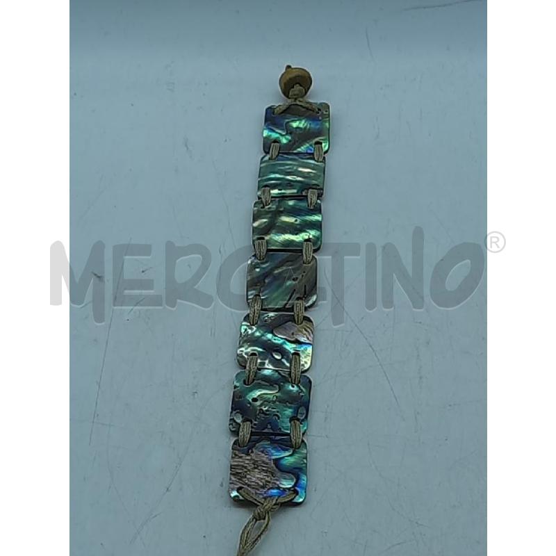 BRACCIALE MADRE PERLA E CORDA | Mercatino dell'Usato Roma rebibbia 1