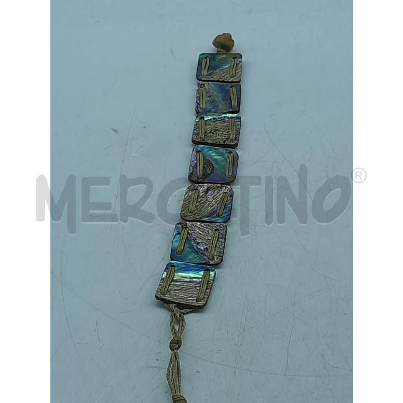 BRACCIALE MADRE PERLA E CORDA | Mercatino dell'Usato Roma rebibbia 2