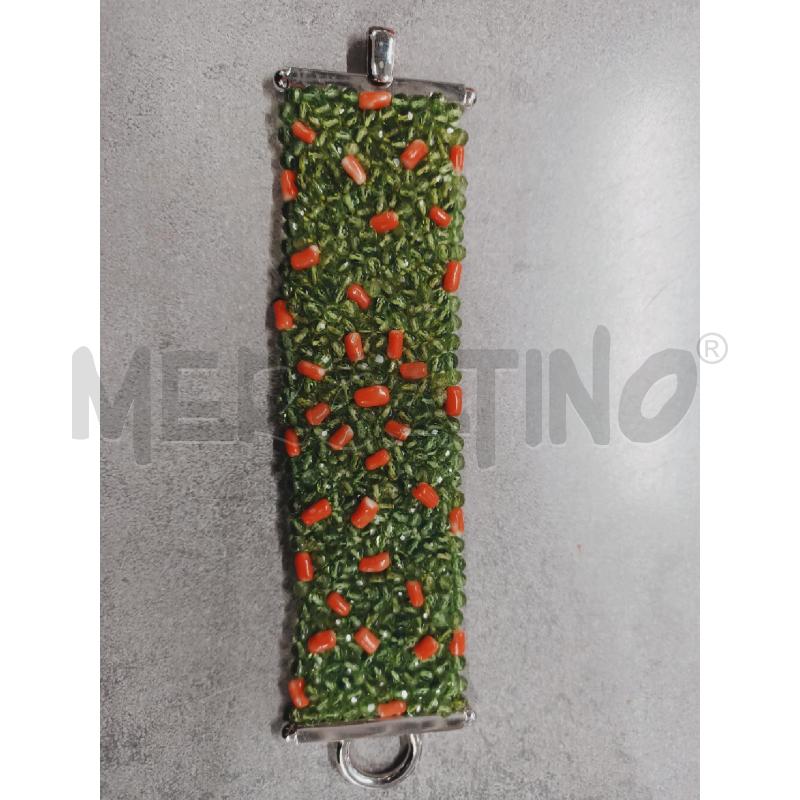 BRACCIALE PERIDOTO/CORALLO ARG  | Mercatino dell'Usato Roma rebibbia 1