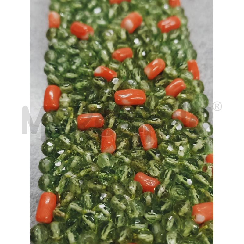 BRACCIALE PERIDOTO/CORALLO ARG  | Mercatino dell'Usato Roma rebibbia 5