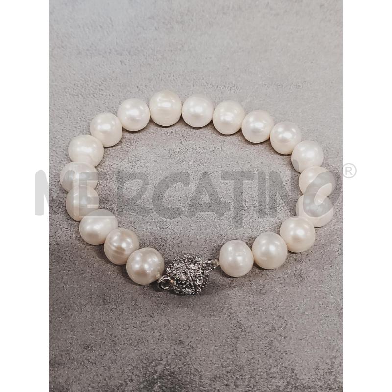 BRACCIALE PERLE CHIUSURA STRASS CALAMITA | Mercatino dell'Usato Roma rebibbia 1