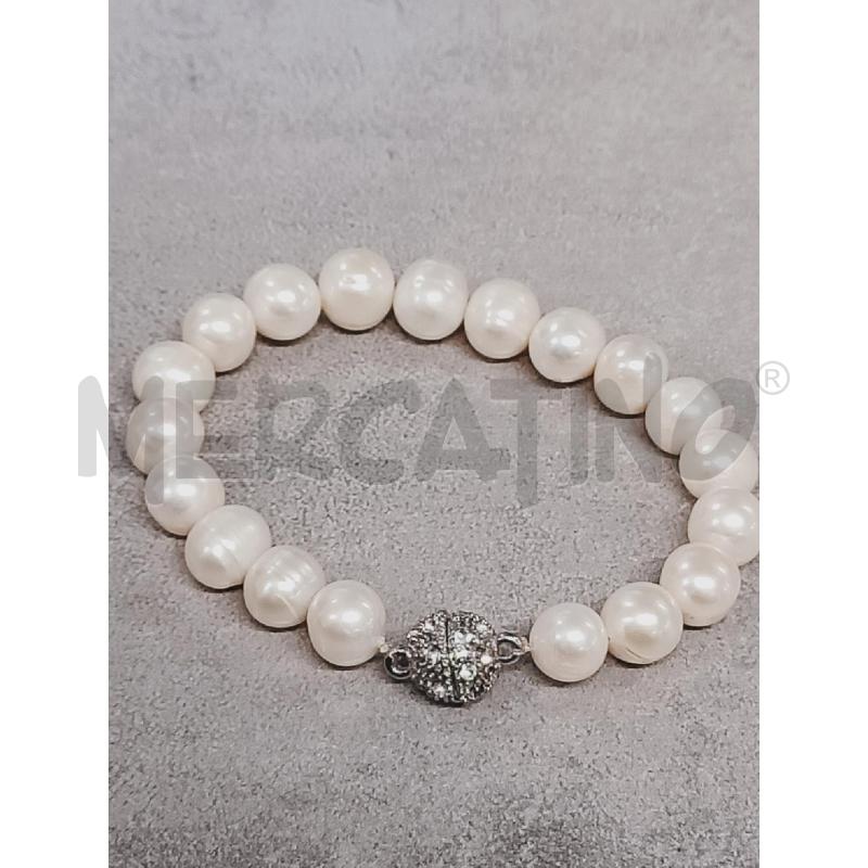 BRACCIALE PERLE CHIUSURA STRASS CALAMITA | Mercatino dell'Usato Roma rebibbia 2