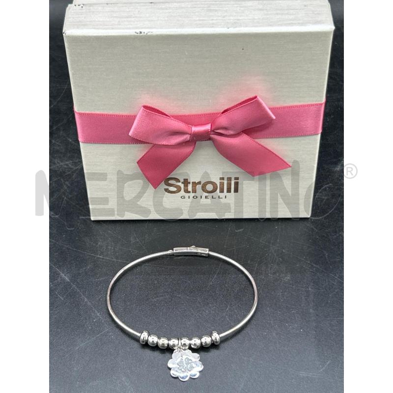 BRACCIALE RIGIDO ARG QUADRIFOGLIO PENDENTE | Mercatino dell'Usato Roma rebibbia 1