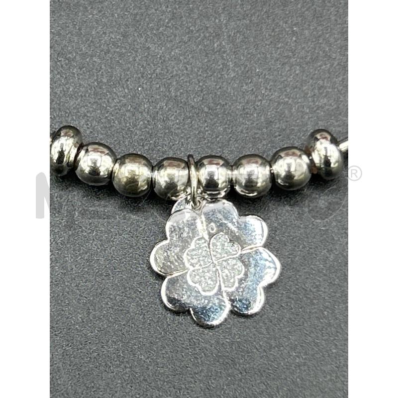 BRACCIALE RIGIDO ARG QUADRIFOGLIO PENDENTE | Mercatino dell'Usato Roma rebibbia 2
