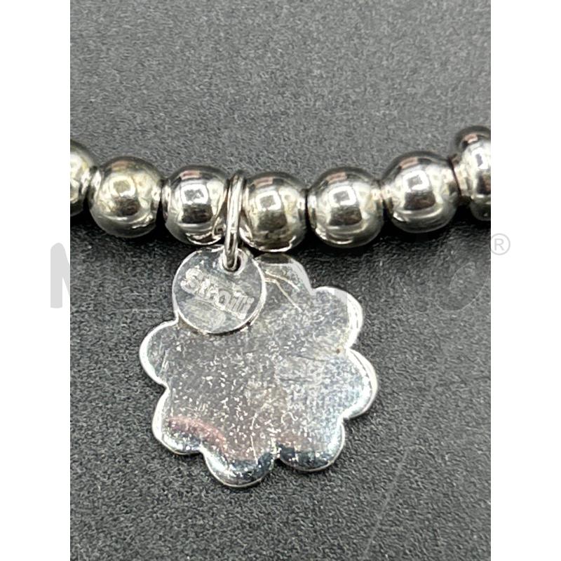 BRACCIALE RIGIDO ARG QUADRIFOGLIO PENDENTE | Mercatino dell'Usato Roma rebibbia 3