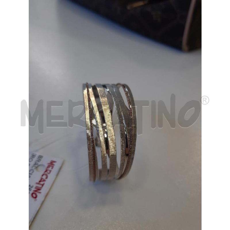 BRACCIALE STROILI RIGIRO FASCE CROMO DORATE | Mercatino dell'Usato Roma rebibbia 3