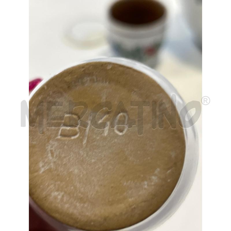 BROCCA CERAMICA BIANCA DECORATA +4 BICCHIERI | Mercatino dell'Usato Roma rebibbia 3