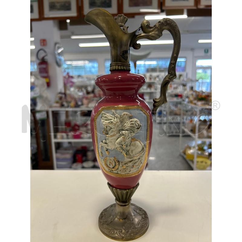 BROCCA MET CERAMICA ROSA DEC RILIEVO | Mercatino dell'Usato Roma rebibbia 1
