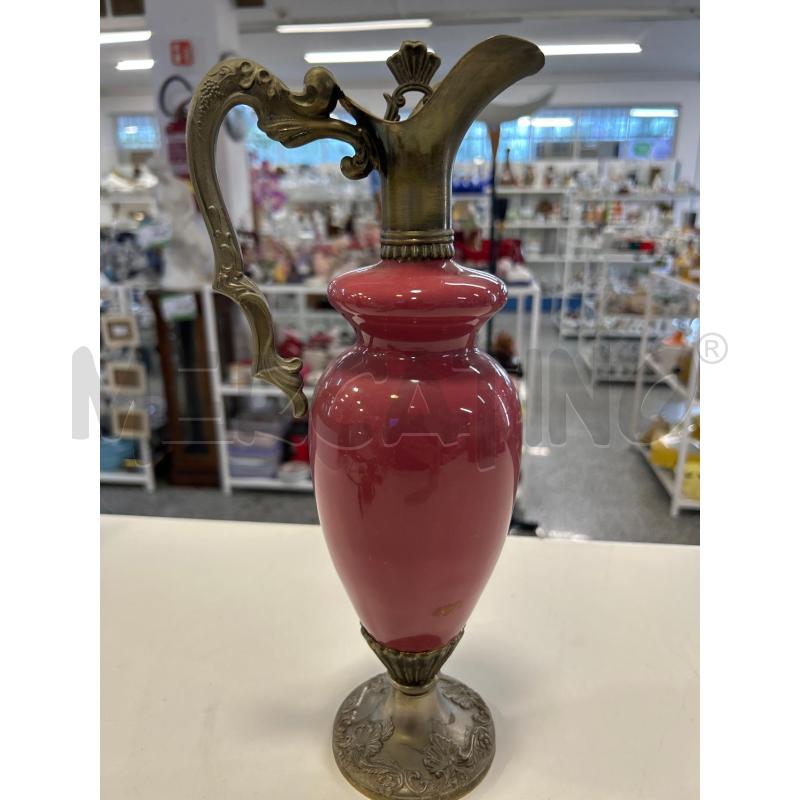 BROCCA MET CERAMICA ROSA DEC RILIEVO | Mercatino dell'Usato Roma rebibbia 2